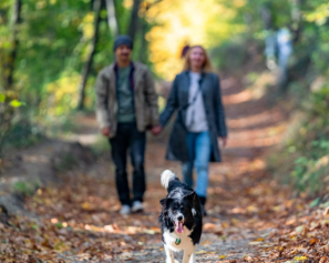 Meeting her in the park with her dog